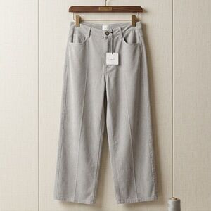 Honey Mango Light Gray Trousers